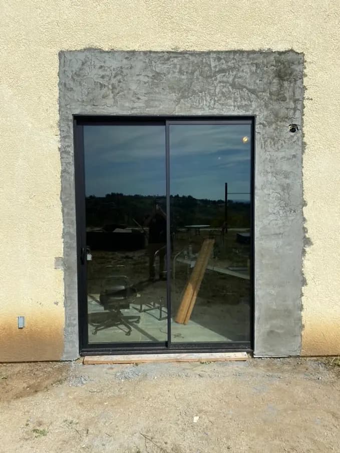 Large sliding glass door installed in a Temecula, California home